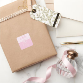 Godtochter Taufe Pink Kind Gottes Personalisiert Quadratischer Aufkleber