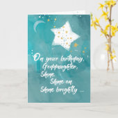 Godtochter Tween oder Teen Birthday Night Sky Karte (Gelbe Blume)