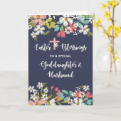 Godtochter und Husband Ostersegnung von Risen Karte (Gelbe Blume)