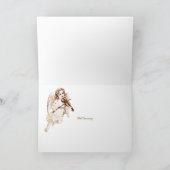 Godtochter Vintag Art Angel Personalisiert Feiertagskarte (Innenseite)