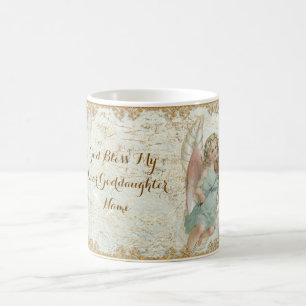 Godtochter Vintag Art Angel Personalisiert Kaffeetasse