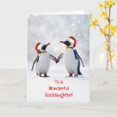 Godtochter Weihnachten glückliche Feiertage Niedli Karte (Gelbe Blume)