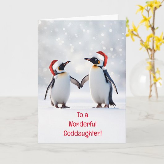 Godtochter Weihnachten glückliche Feiertage Niedli Karte (Gelbe Blume)