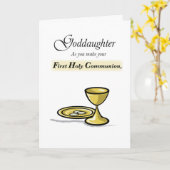 GodTochterin, Erste Kommune Glückwünsche Karte (Gelbe Blume)