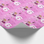 Godtoername Alter ballerina pink Geburtstag Geschenkpapier (Ecke)