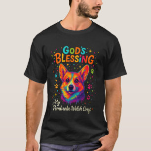 Godu2019s Segen Pembroke Welsh Corgi Hund Pfote Fa T-Shirt