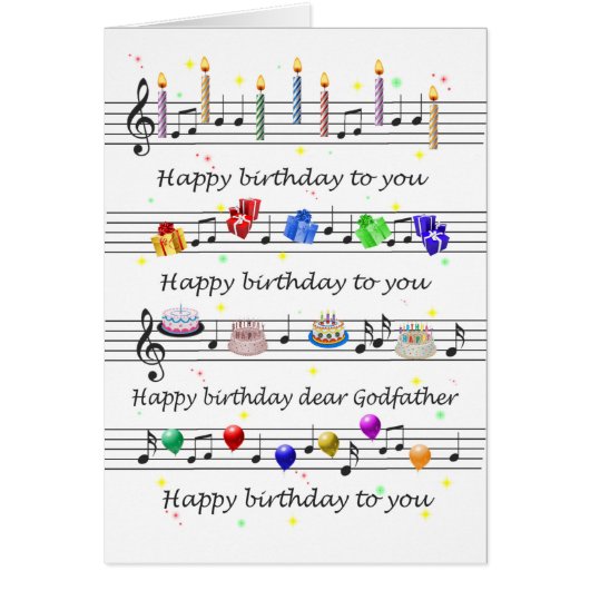 GodVater Funny Happy Birthday Song Sheet Music (Vorne)