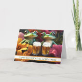 Godvater Happy Vathers Day Niedlich Toads mit Bier Karte (Vorderseite)