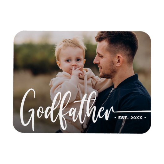Godvater Modernes Foto Keepake Magnet (Horizontal)