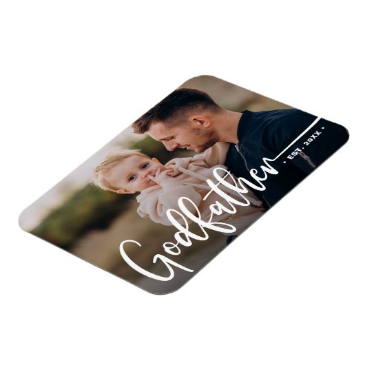 Godvater Modernes Foto Keepake Magnet (Linke Seite)