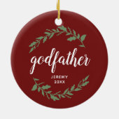 GodVater Personalisiert Godübergeordneten Name Lea Keramik Ornament (Hinten)