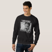 Godvater Personalisiertes Foto und Name Black Sweatshirt (Vorne ganz)