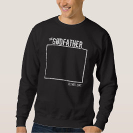 Godvater Personalisiertes Foto und Name Black Sweatshirt