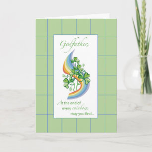 Godvater Religious St. Patrick's Day Rainbow Karte