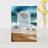 Godvater Sentimental Crashing Waves Vatertag Karte (Gelbe Blume)