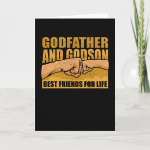 Godvater und Godson Beste Lebensfreunde   Geschenk Karte