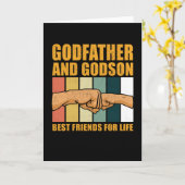 Godvater und Godson Beste Lebensfreunde | Geschenk Karte (Gelbe Blume)