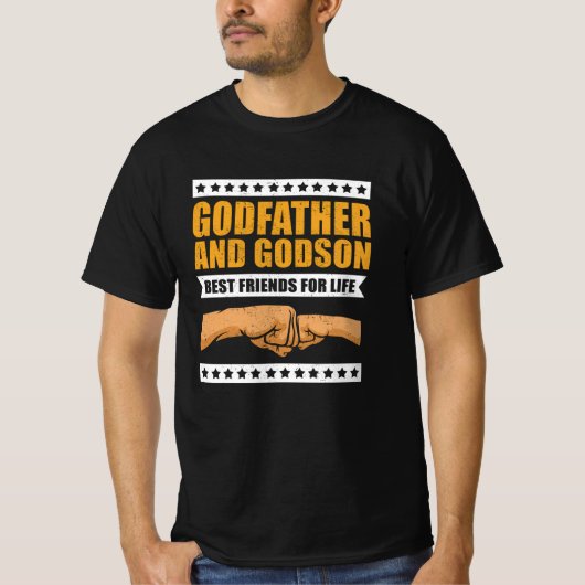Godvater und Godson Beste Lebensfreunde| Geschenk T-Shirt (Vorderseite)