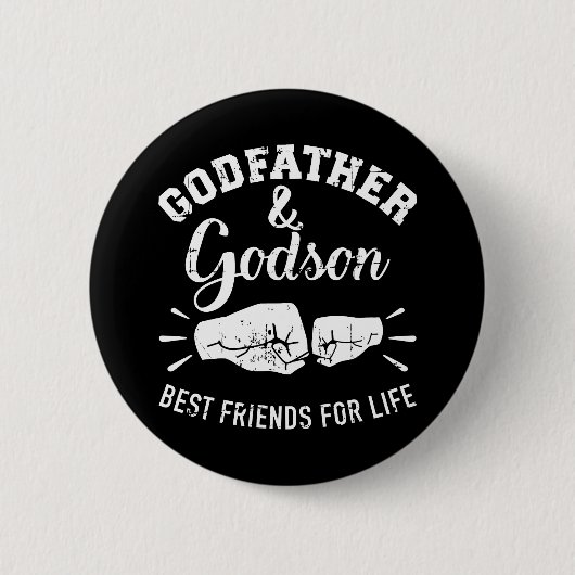 Godvater und Godson Freunde für das Leben Button (Vorderseite)