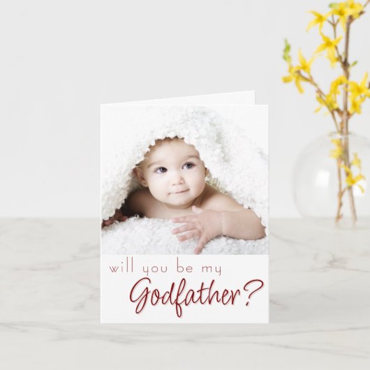 Godvater-Vorschlag | Einfaches klassisches Script- Karte (Gelbe Blume)