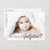 Godvater-Vorschlag | Einfaches klassisches Script- Postkarte (Vorne/Hinten)