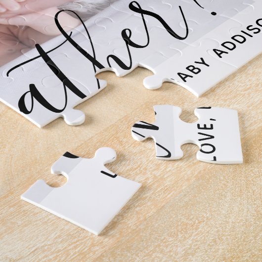 Godvater Vorschlag Simple Modern Script Baby Foto Puzzle (Seite)