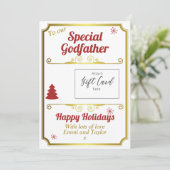 Godvater Weihnachtskartenhalter Feiertagskarte (Stehend Vorderseite)