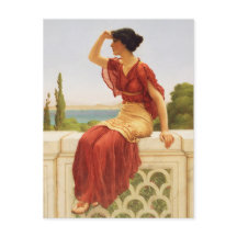 Godward Die Signal Schön Frau Porträt Kunst