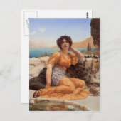 Godward - Mit gewachsenen Violetten verwundet und  Postkarte (Vorne/Hinten)