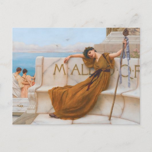 Godward Priestess of Bacchus Painting Postkarte (Vorderseite)