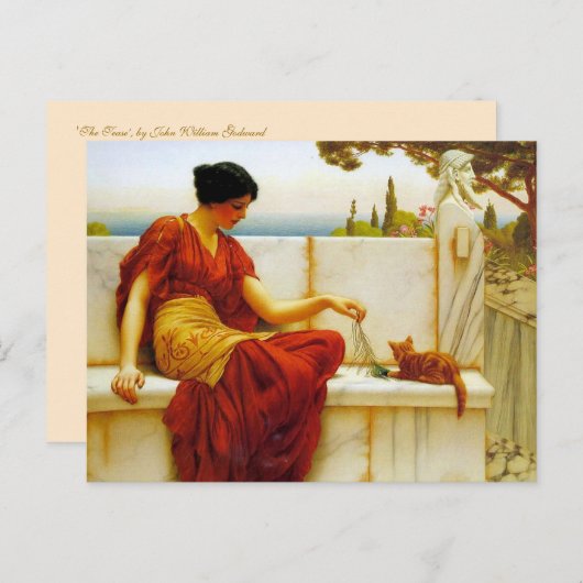Godward’s The Tease Postkarte (Vorne/Hinten)