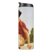 Godward The Signal Womit Portrait Art Monogram Thermosbecher (Nach rechts gedreht)