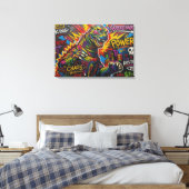 GODZILLA. 3 LEINWANDDRUCK (Insitu (Schlafzimmer))