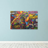 GODZILLA. 3 LEINWANDDRUCK (Insitu (Holzboden))