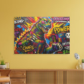 GODZILLA. 3 LEINWANDDRUCK (Insitu (Wohnzimmer))
