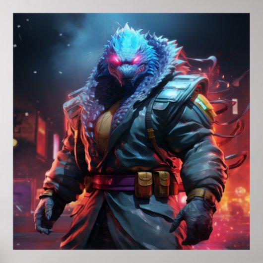 Godzilla als Street Fighter Character Selection Po Poster (Vorne)