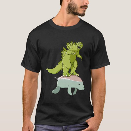 Godzilla auf einem Schloss T-Shirt (Vorderseite)