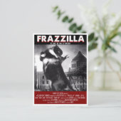 Godzilla Cat Postcard Postkarte (Stehend Vorderseite)