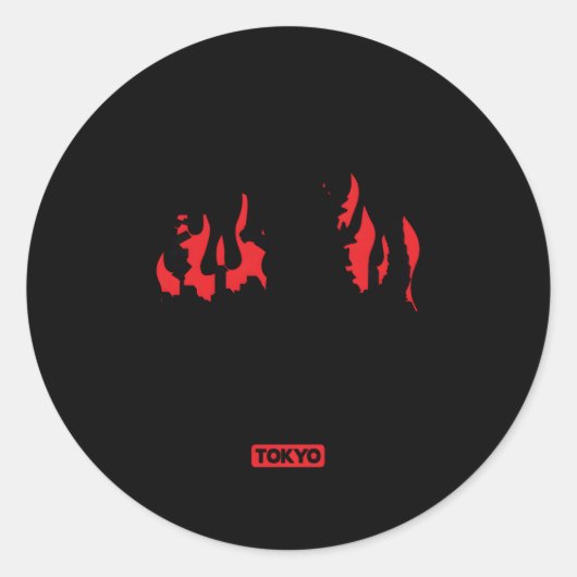 Godzilla I überlebte Godzilla Runder Aufkleber (Vorderseite)