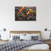 GODZILLA. LEINWANDDRUCK (Insitu (Schlafzimmer))