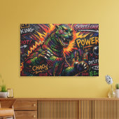 GODZILLA. LEINWANDDRUCK (Insitu (Wohnzimmer))