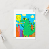 Godzilla stellt Lebensfragen Karte (Vorderseite/Rückseite Beispiel)
