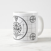 Godzilla TV-Testbild Jumbo-Tasse (Vorderseite Rechts)