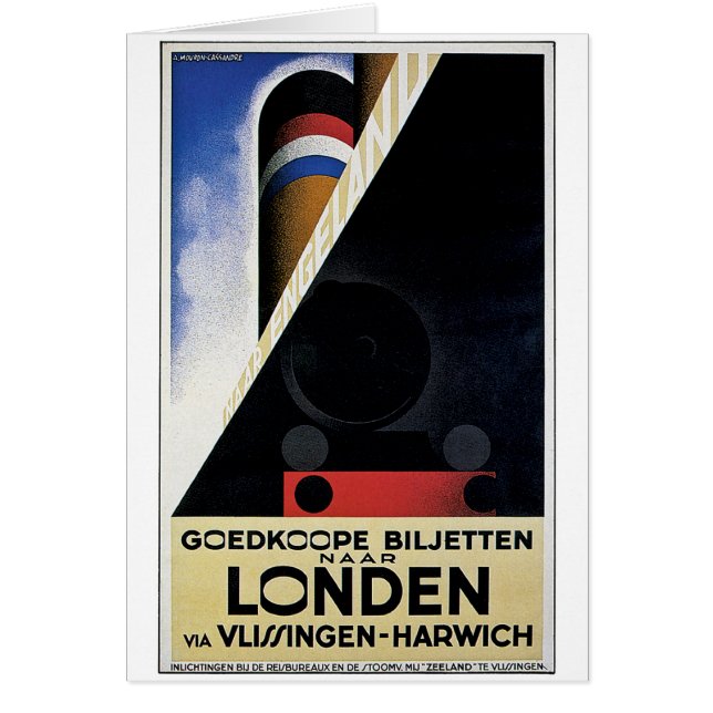 Goedkoope Biljetten - Vintage Reise-Anzeige (Vorne)