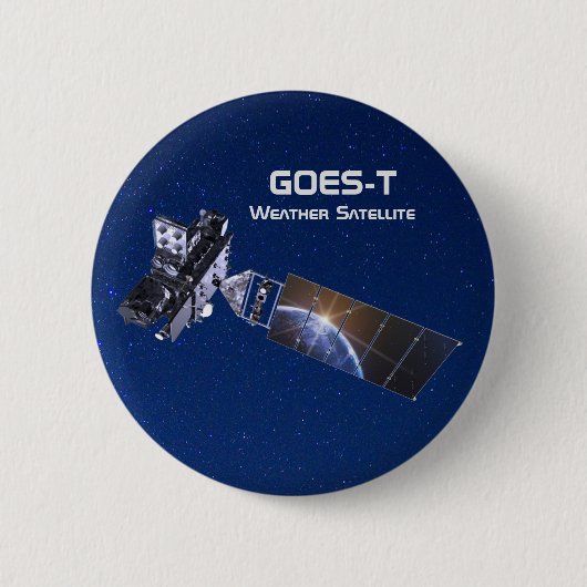 GOES-T-Wettersatellite Button (Vorderseite)