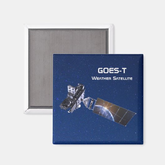 GOES-T-Wettersatellite Magnet (Vorderseite/Rückseite)