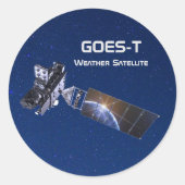 GOES-T-Wettersatellite Runder Aufkleber (Vorderseite)