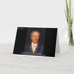 Goethe "Beautiful World" Zitat Geschenkgutscheine Karte