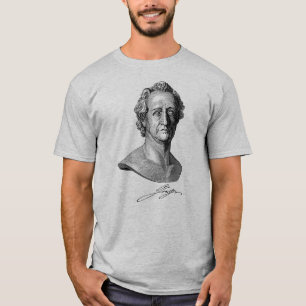 Goethe Bust mit Unterschrift T-Shirt