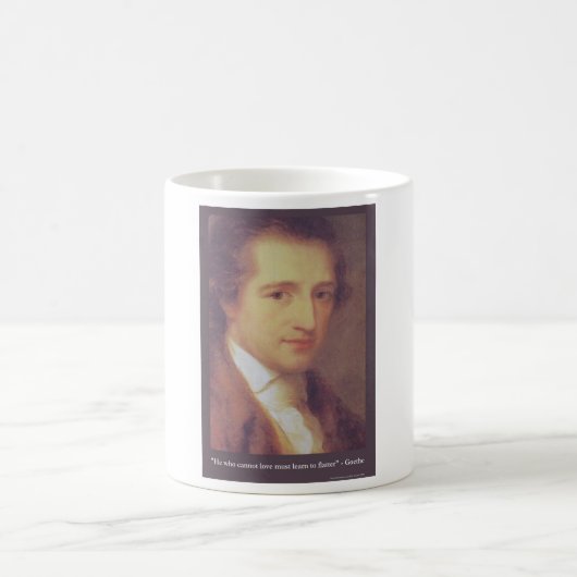Goethe "Liebe oder Flatter" Liebe Zitat Geschenke Kaffeetasse (Mittel)